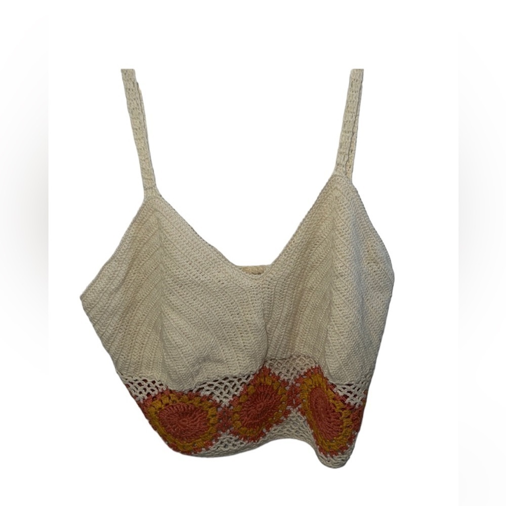 Ashley Stewart. Crotchet boho crop top. 18/20. NWT
